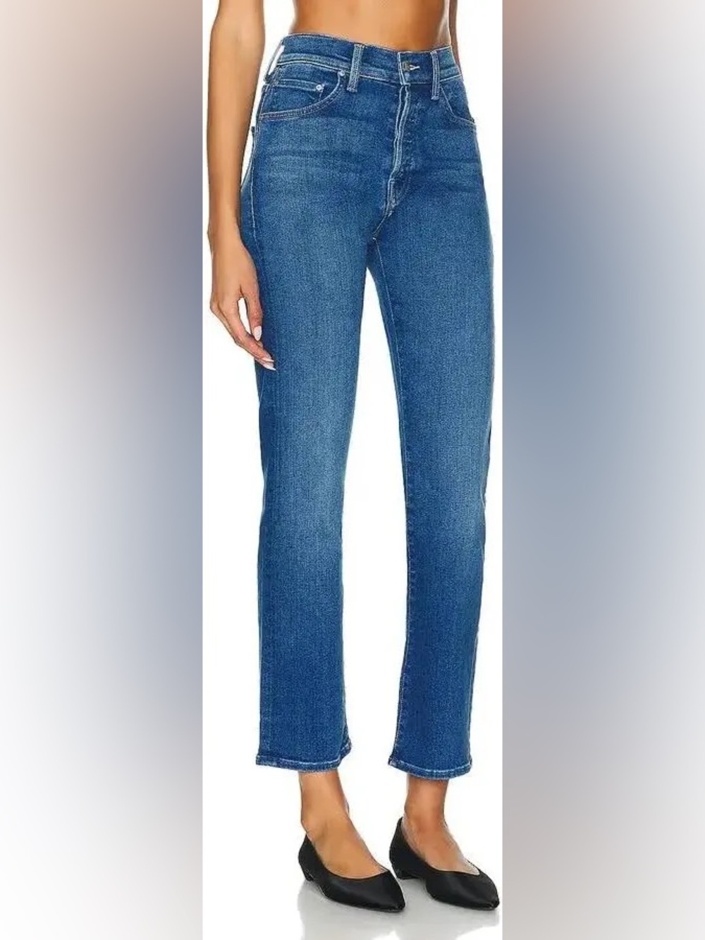 Mother Denim High Waisted Hiker Hover Jeans Wash Across The Finnish Line Sz 24